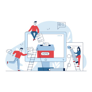 Obrazek przedstawiający głosowanie online