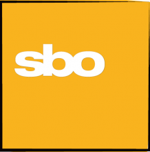 Obrazek przedstawia żółty kwadracik zawierający napis SBO na żółtym tle - logo Szczecińskiego Budżetu Obywatelskiego